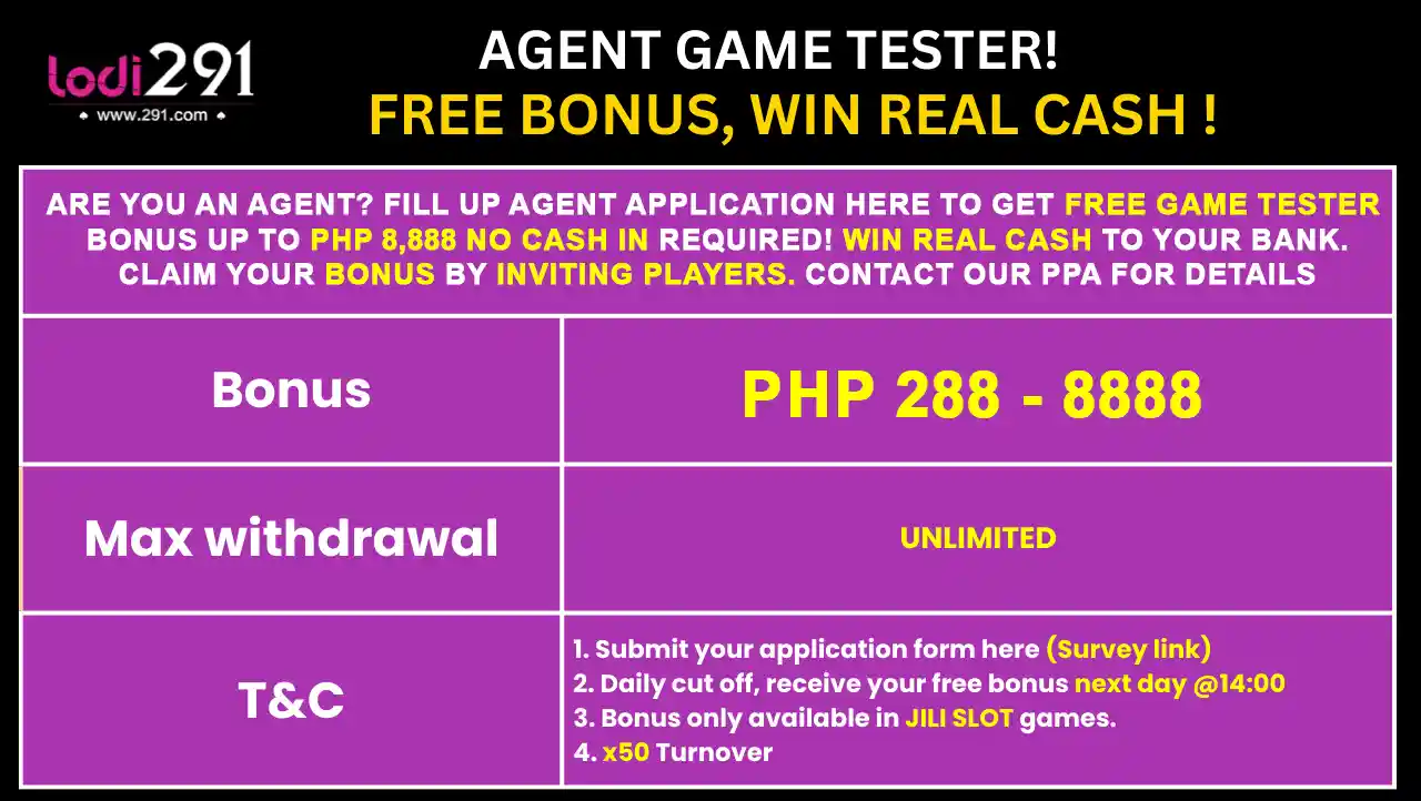 Agent Game Tester, Free Bonus 288